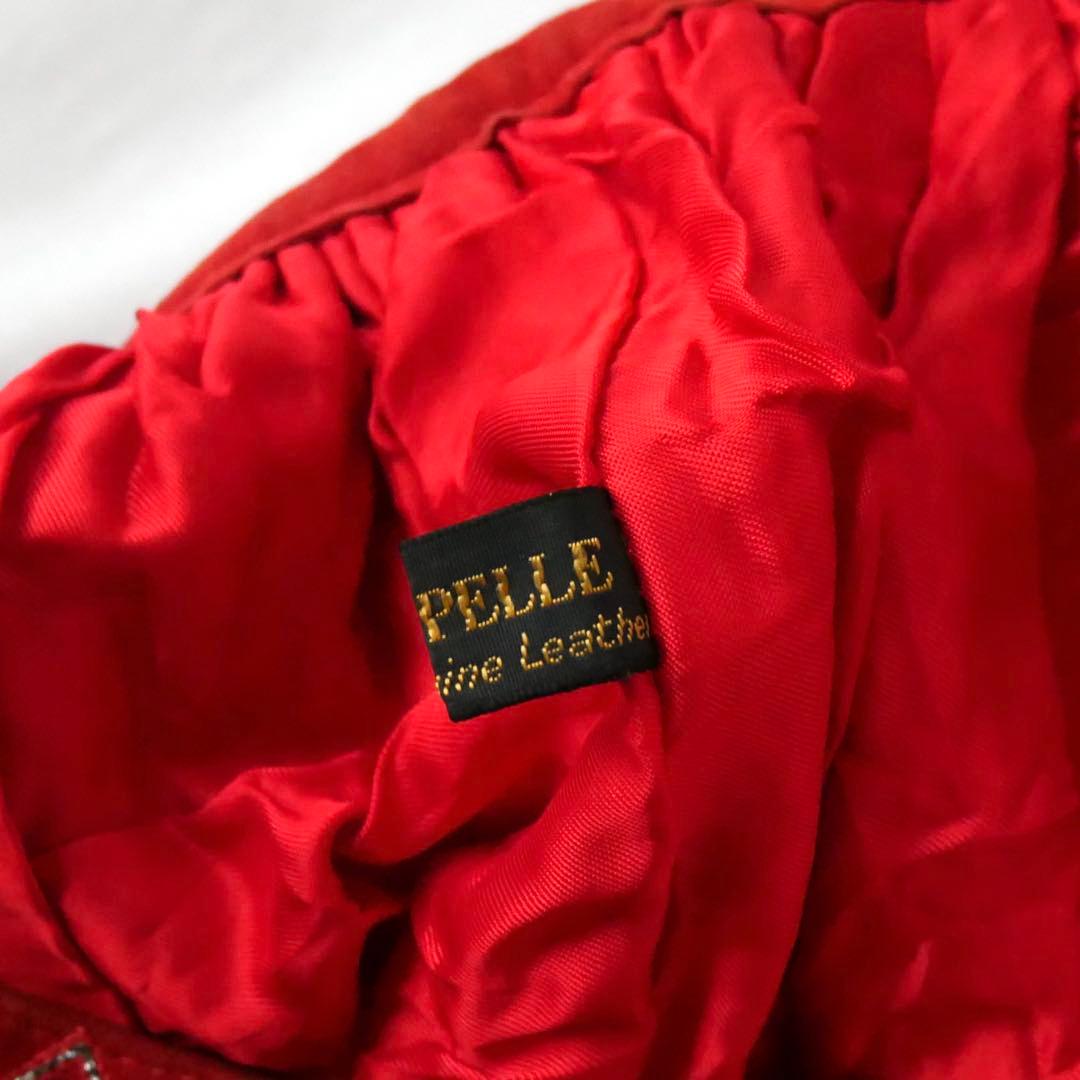 80s イタリア製　80年代　ヴィンテージ　リボン付き　ヌバックレザーパンツ