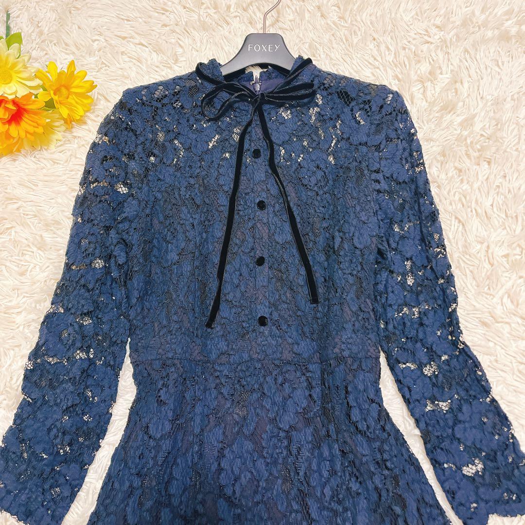 美品✨セルフォード ボウタイワンピース 総レース ロング丈 石原さとみ