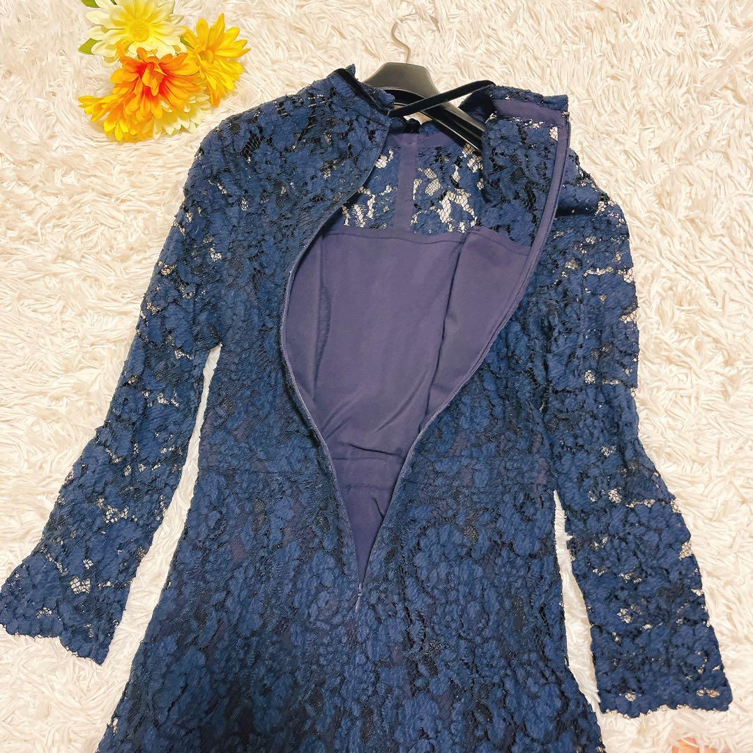 美品✨セルフォード ボウタイワンピース 総レース ロング丈 石原さとみ