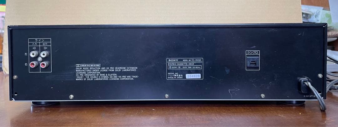 SONY TCーRX80　カセットデッキ　ジャンク