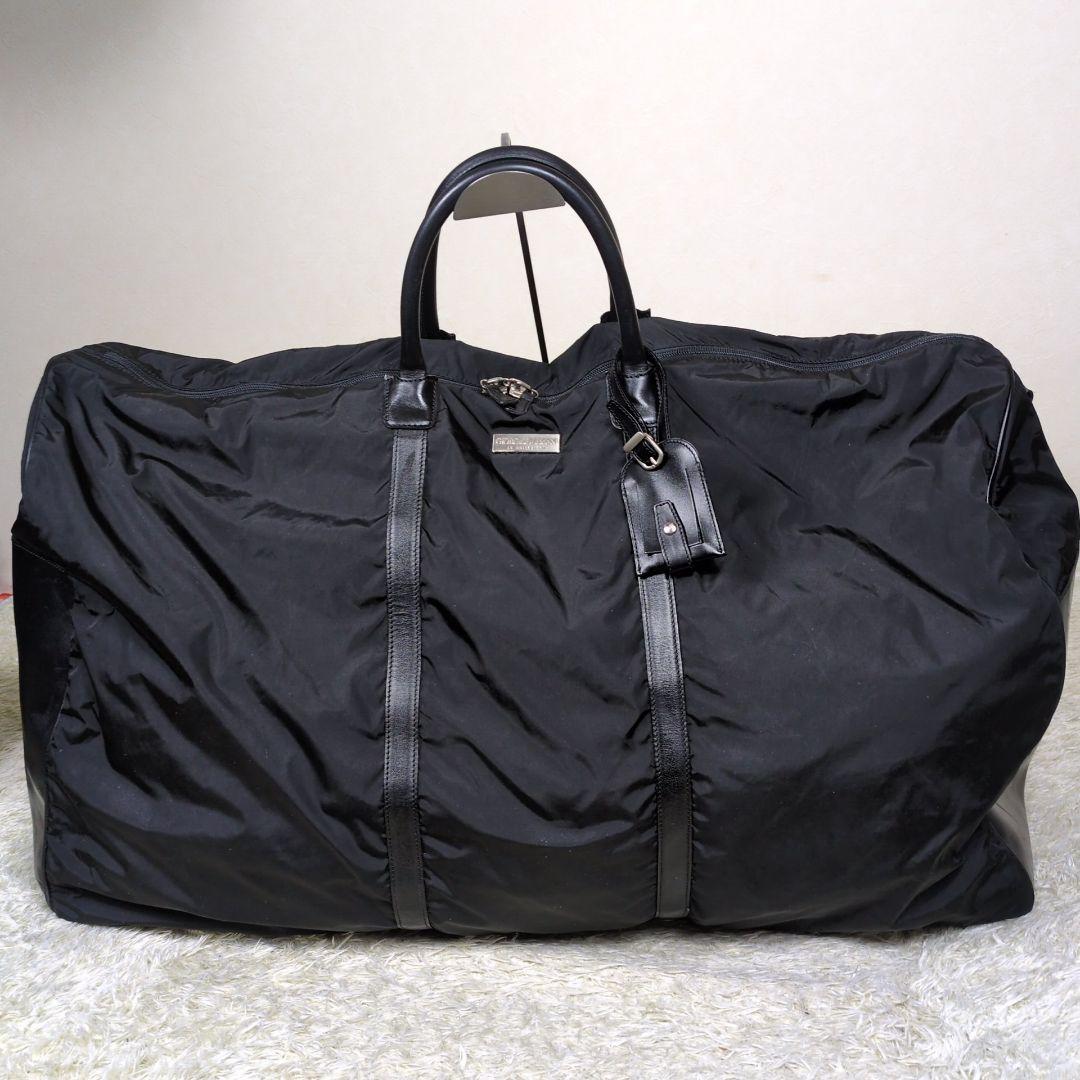 ジョルジオアルマーニ ボストンバッグ 2way 大容量 ナイロン ブラック