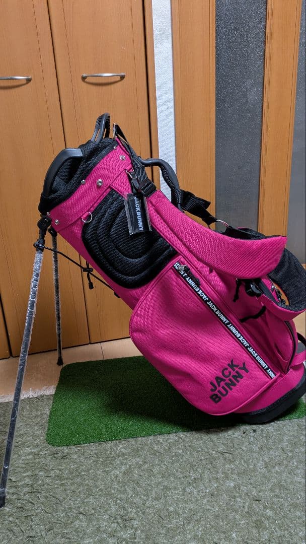 人気 新品同様 ジャックバニー スタンド キャディバック ピンク
