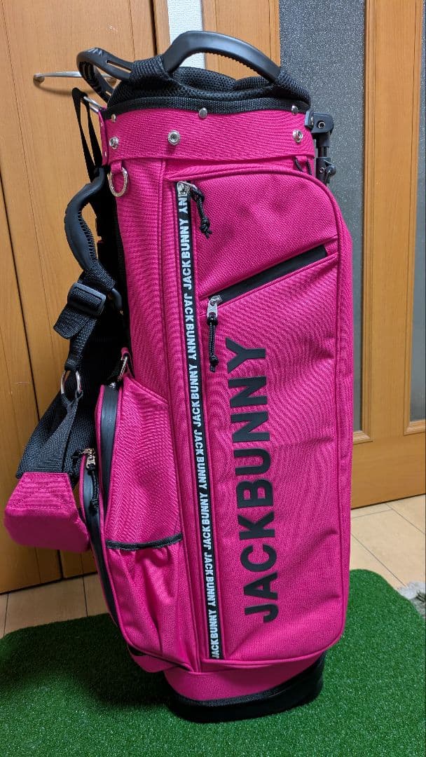 人気 新品同様 ジャックバニー スタンド キャディバック ピンク