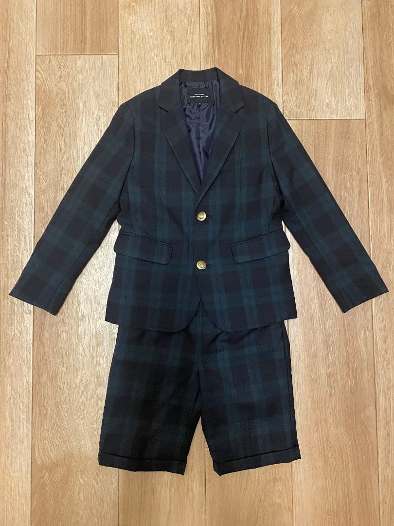 極美品★グリーンレーベルgreen label relaxing★スーツ130