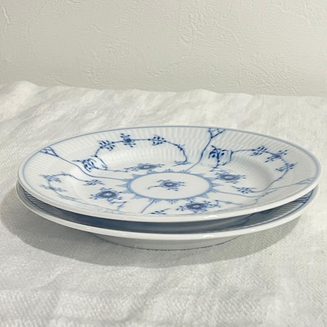 ロイヤルコペンハーゲン　ブルーフルーテッドプレイン　17cm 2枚