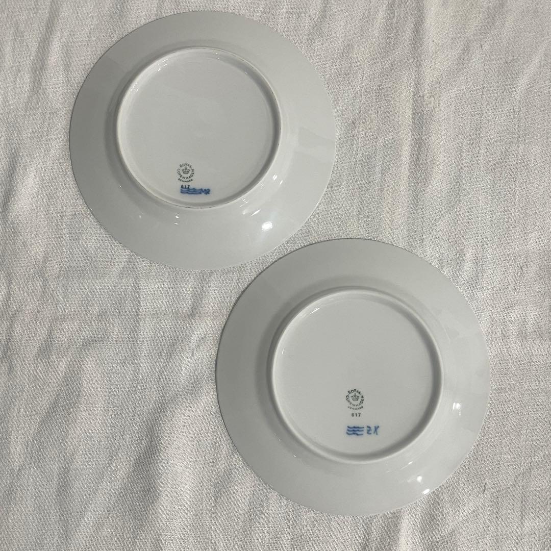 ロイヤルコペンハーゲン　ブルーフルーテッドプレイン　17cm 2枚