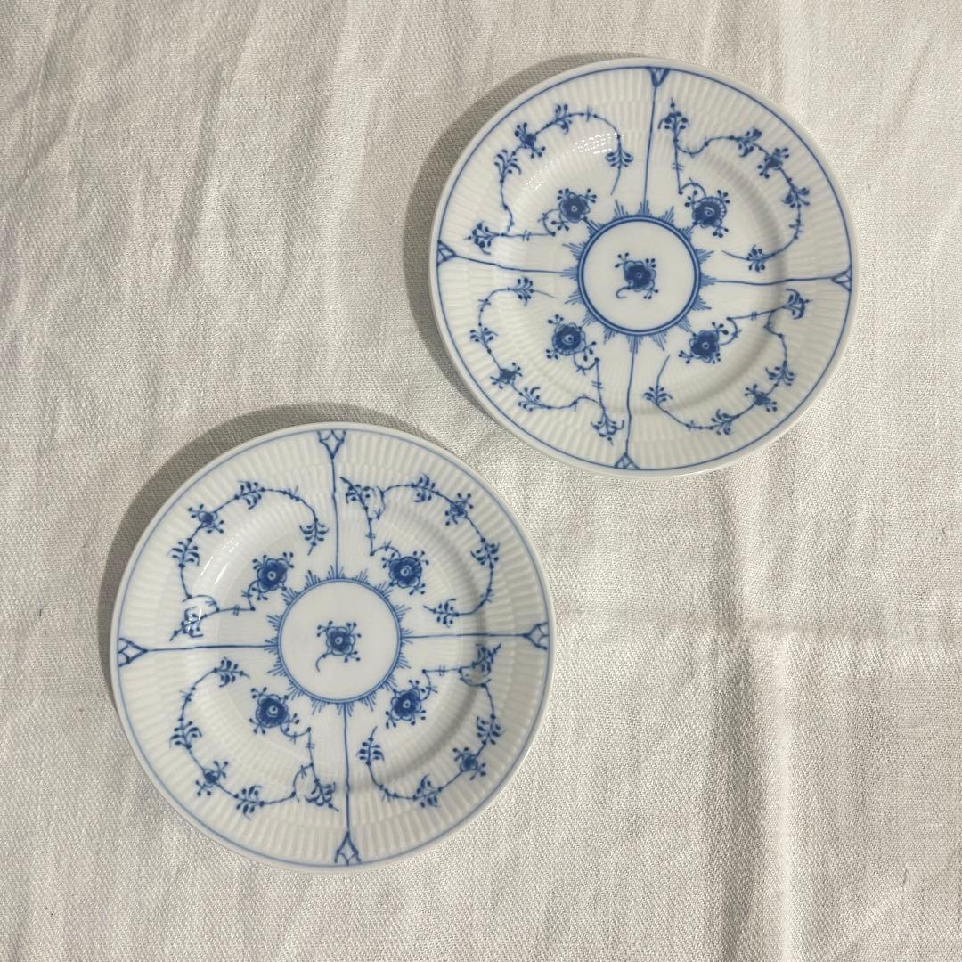 ロイヤルコペンハーゲン　ブルーフルーテッドプレイン　17cm 2枚
