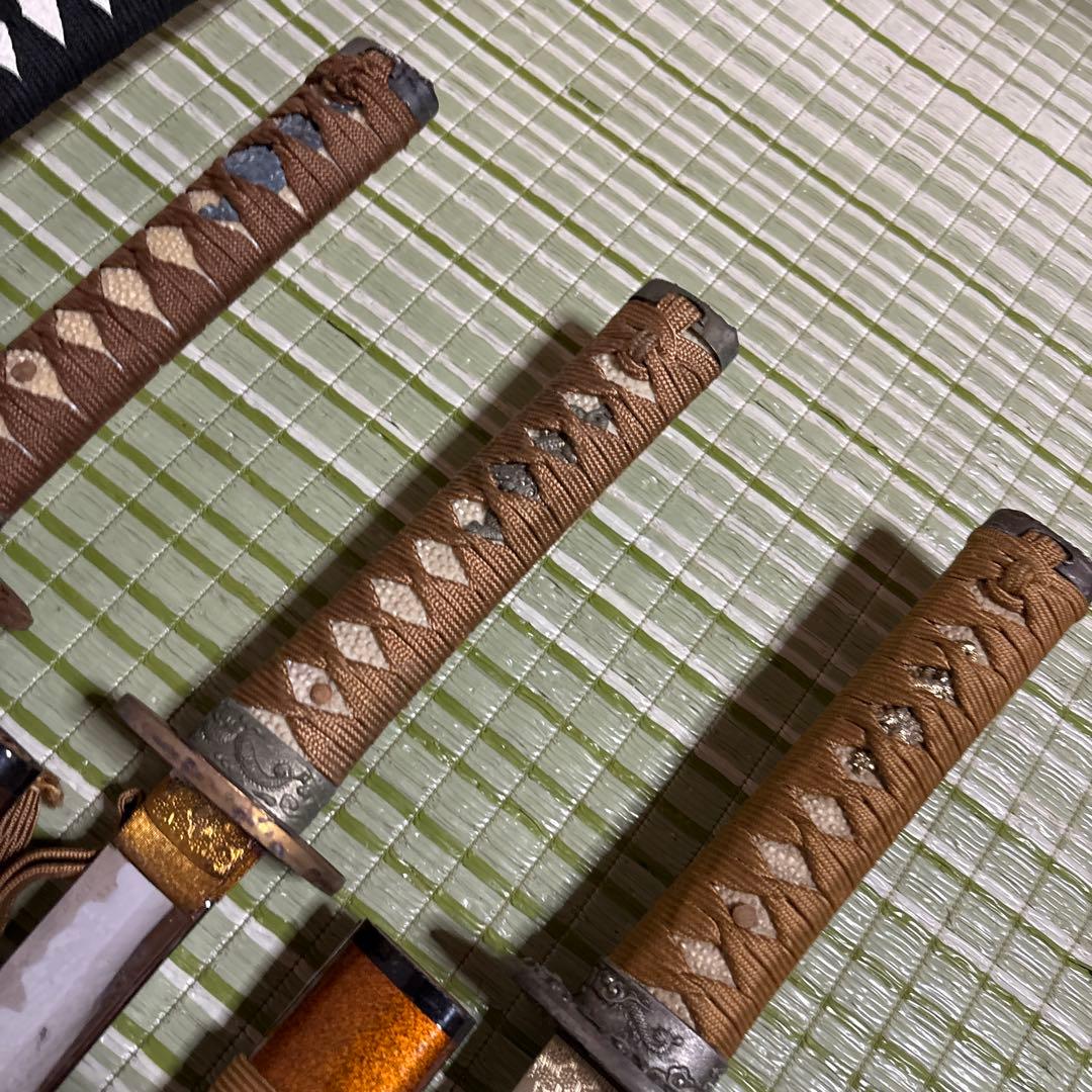 模造刀　模擬刀　武士　侍　伝統工芸　剣　鞘竹　小太刀　鞘　鍔　大衆演劇　５本