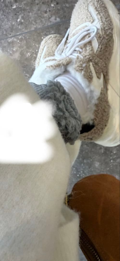 D.A.T.E デイト39600円フーガ⭐︎テディ素材スニーカーTEDDYファー