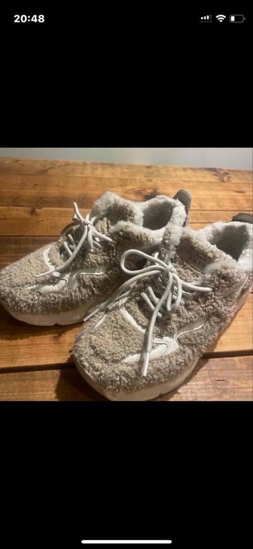 D.A.T.E デイト39600円フーガ⭐︎テディ素材スニーカーTEDDYファー