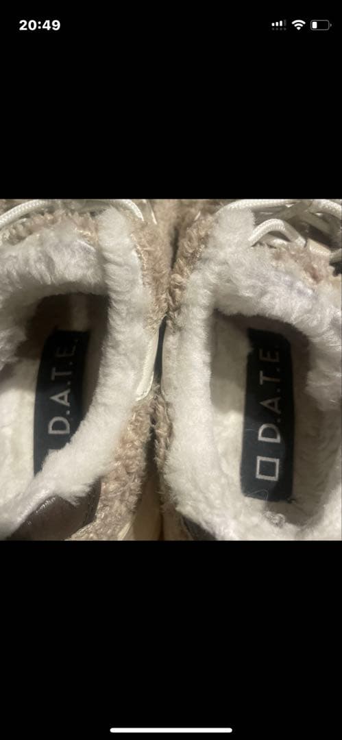 D.A.T.E デイト39600円フーガ⭐︎テディ素材スニーカーTEDDYファー