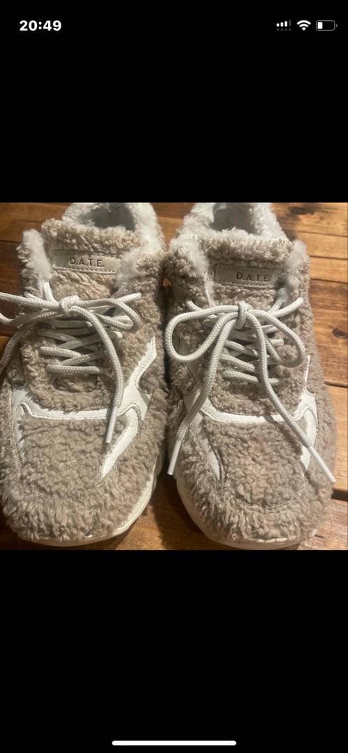 D.A.T.E デイト39600円フーガ⭐︎テディ素材スニーカーTEDDYファー