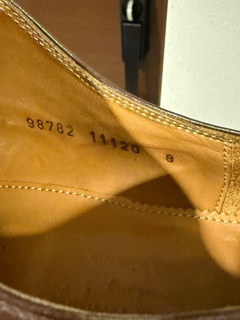 ジャランスリウァヤ　ストレートチップ　ブラウン　外羽根　UK8