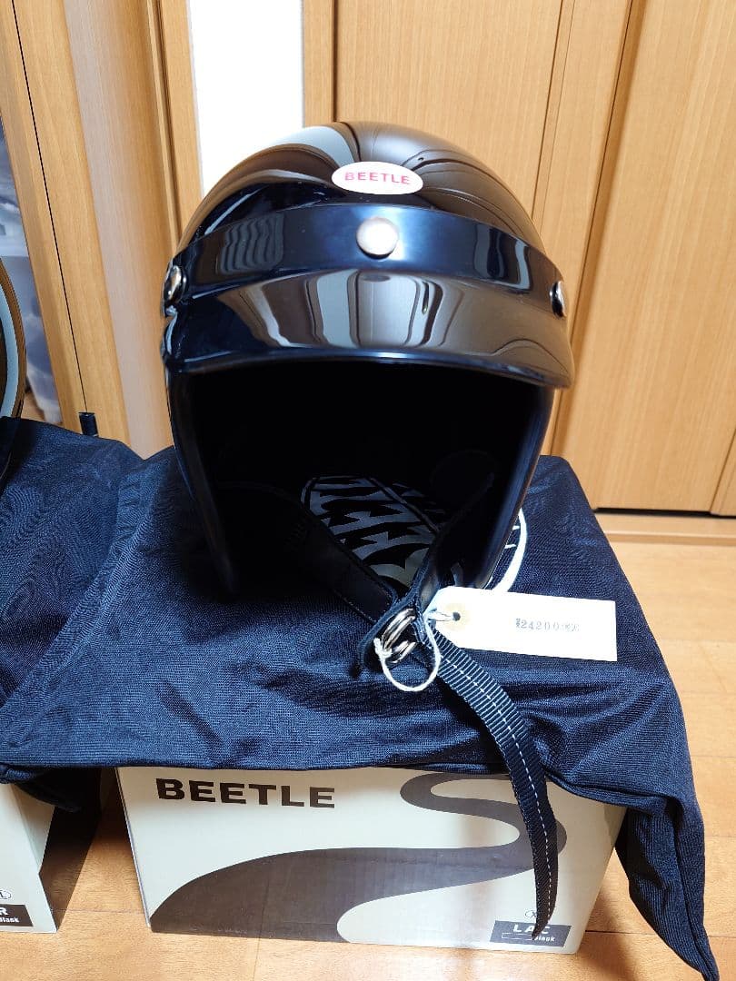 OCEANBEETLE ブラック ジェットヘルメット◆LAC◆