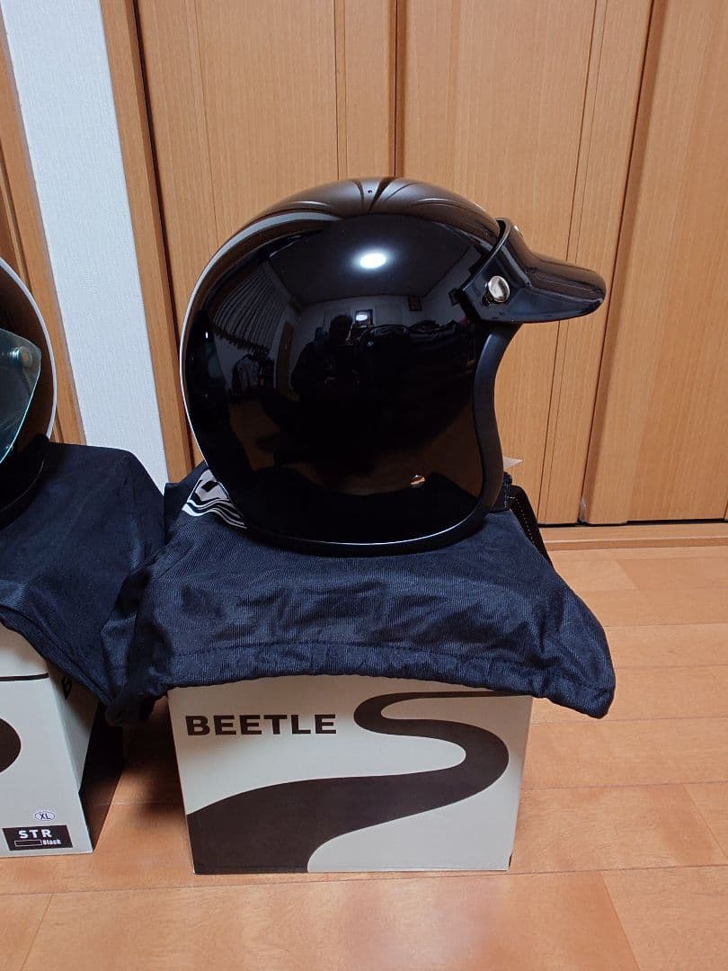 OCEANBEETLE ブラック ジェットヘルメット◆LAC◆