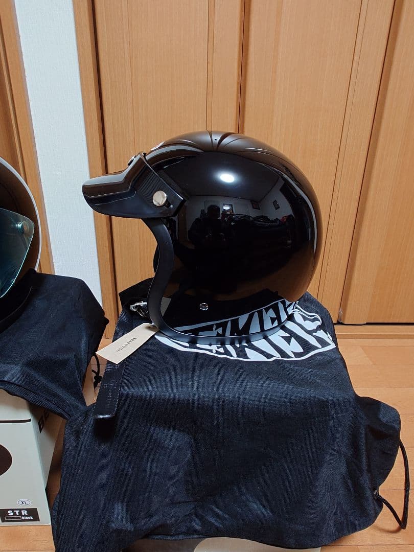 OCEANBEETLE ブラック ジェットヘルメット◆LAC◆