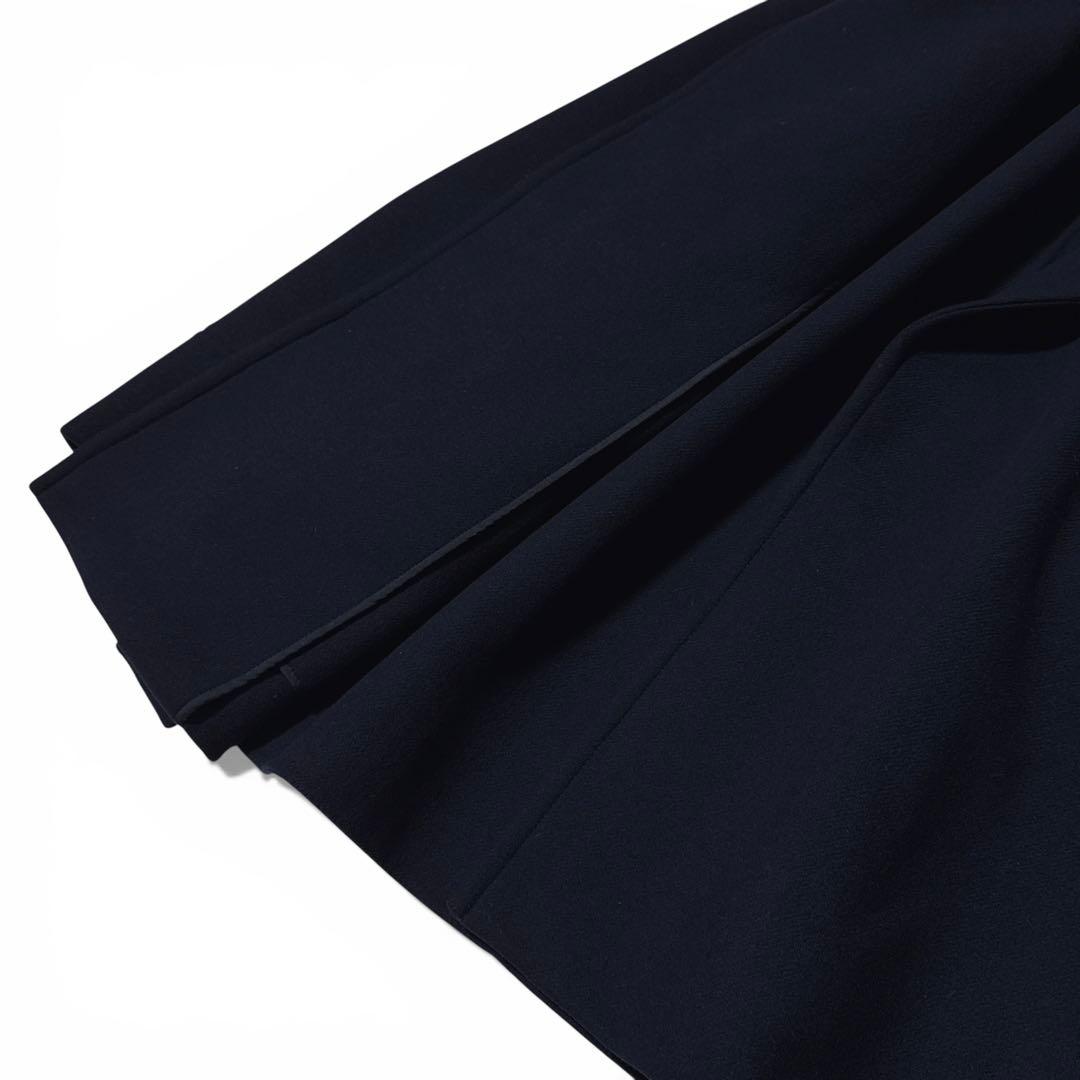 極美品✨️￥20万　ブラミンク　ウールダブルフェイス ボナカラーサファリコート　紺