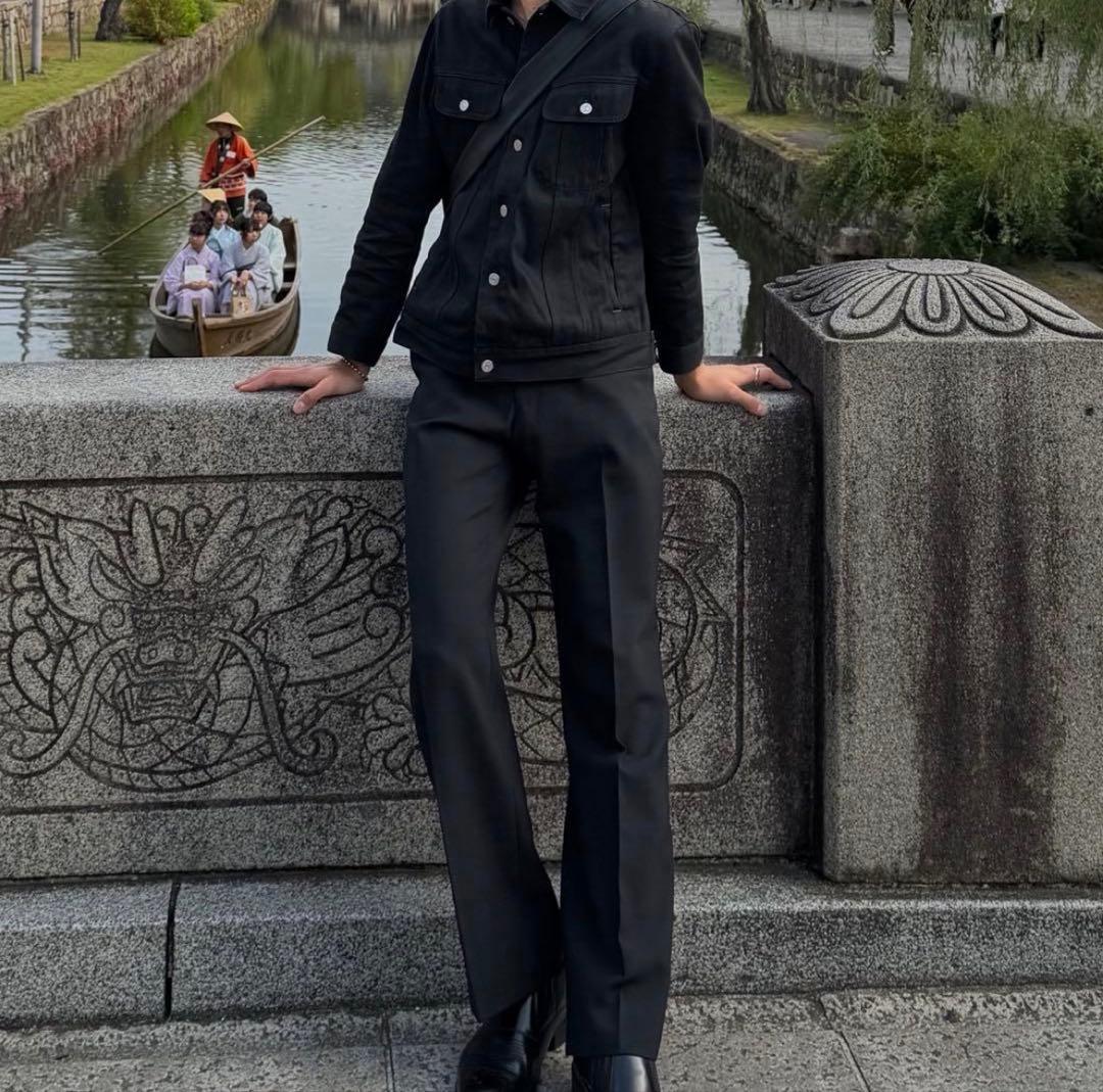 DRIES VAN NOTEN ブラック スラックス サイズ48