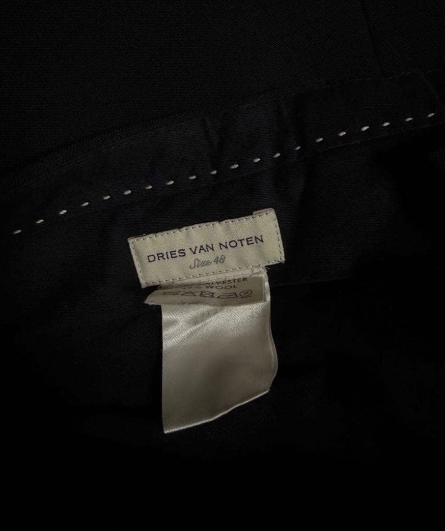 DRIES VAN NOTEN ブラック スラックス サイズ48