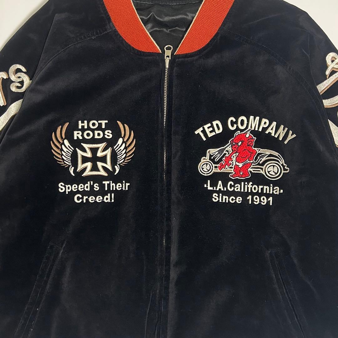 【希少】TEDMAN テッドマン リバーシブル スタジャン 42 黒× 刺繍