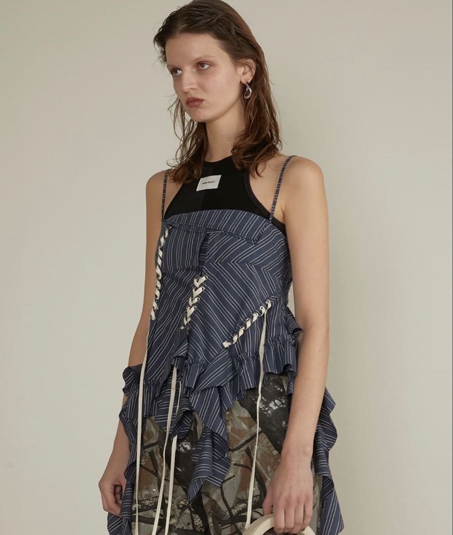 PRANK PROJECT ストライプ フリルビスチェ