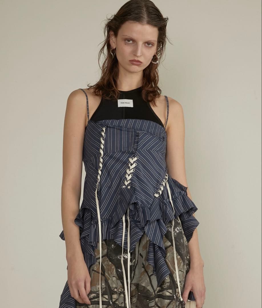 PRANK PROJECT ストライプ フリルビスチェ