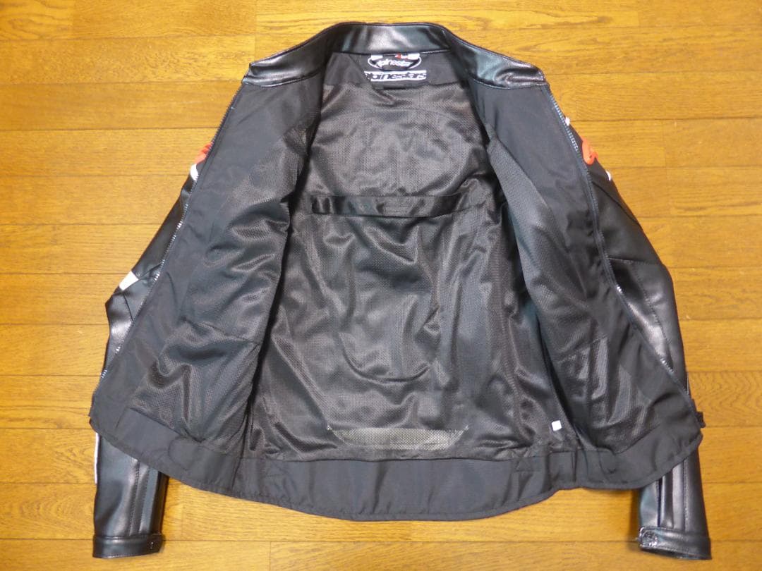 Alpinestars レザージャケット ブラック プロテクター付き PUレザー