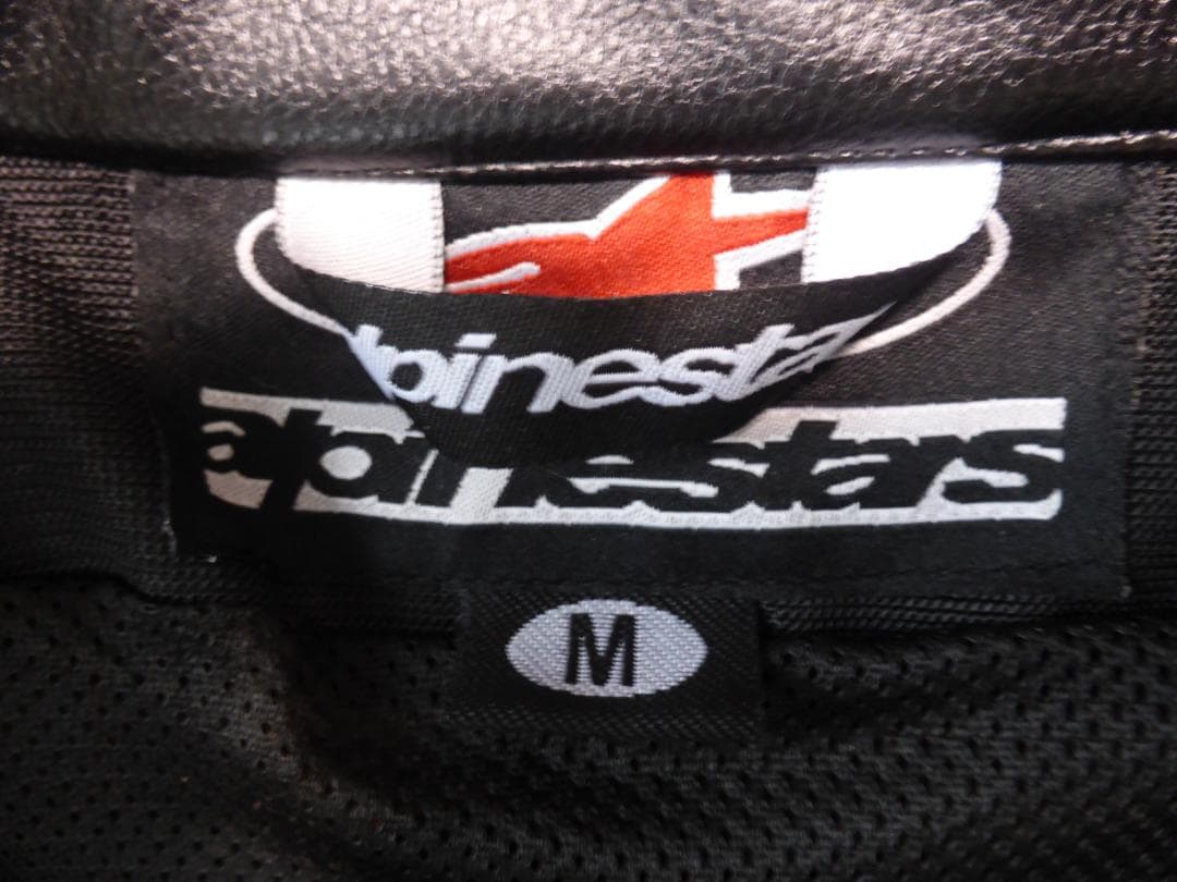 Alpinestars レザージャケット ブラック プロテクター付き PUレザー