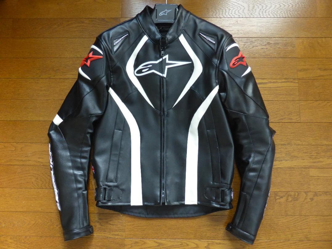 Alpinestars レザージャケット ブラック プロテクター付き PUレザー