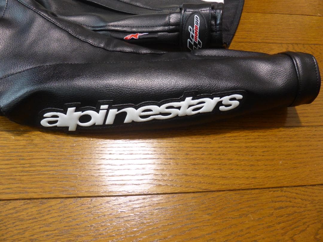 Alpinestars レザージャケット ブラック プロテクター付き PUレザー