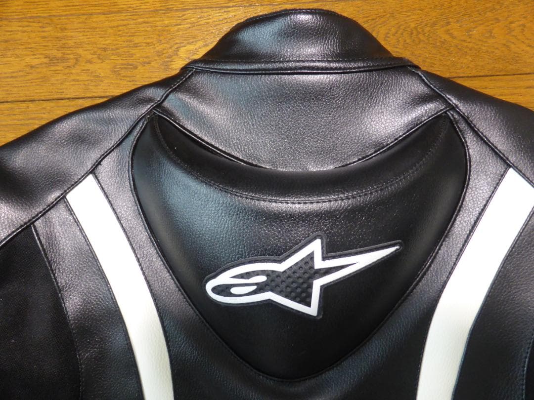 Alpinestars レザージャケット ブラック プロテクター付き PUレザー