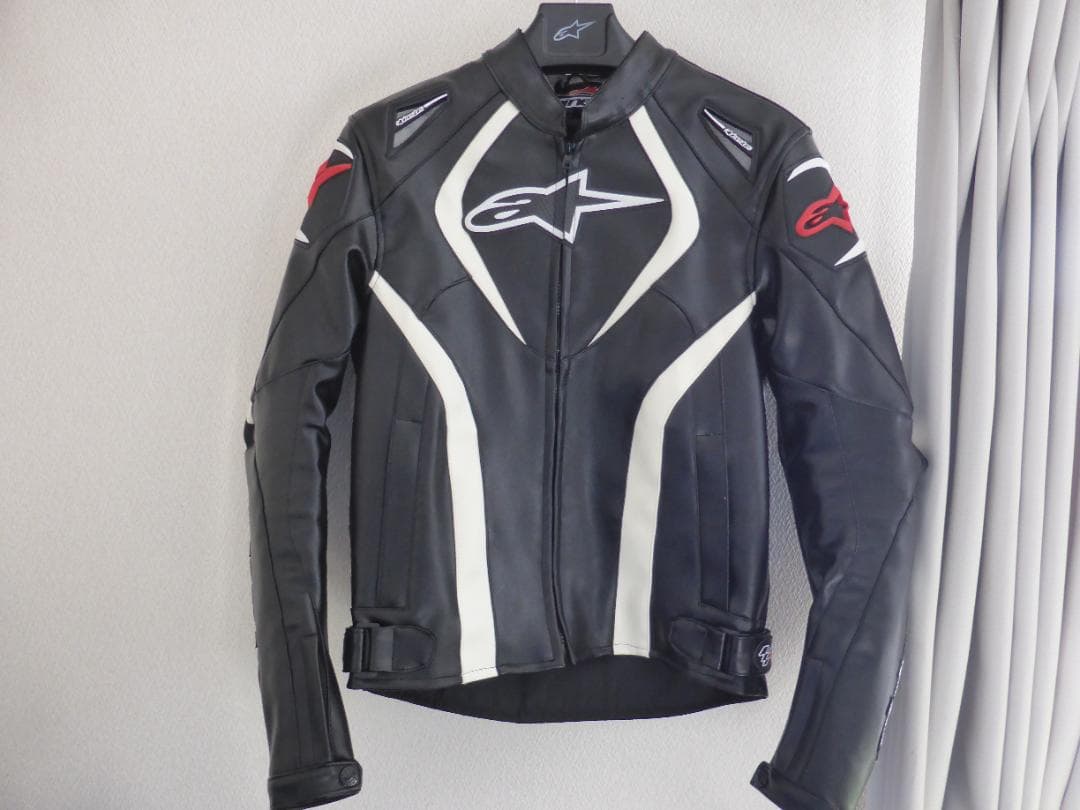 Alpinestars レザージャケット ブラック プロテクター付き PUレザー