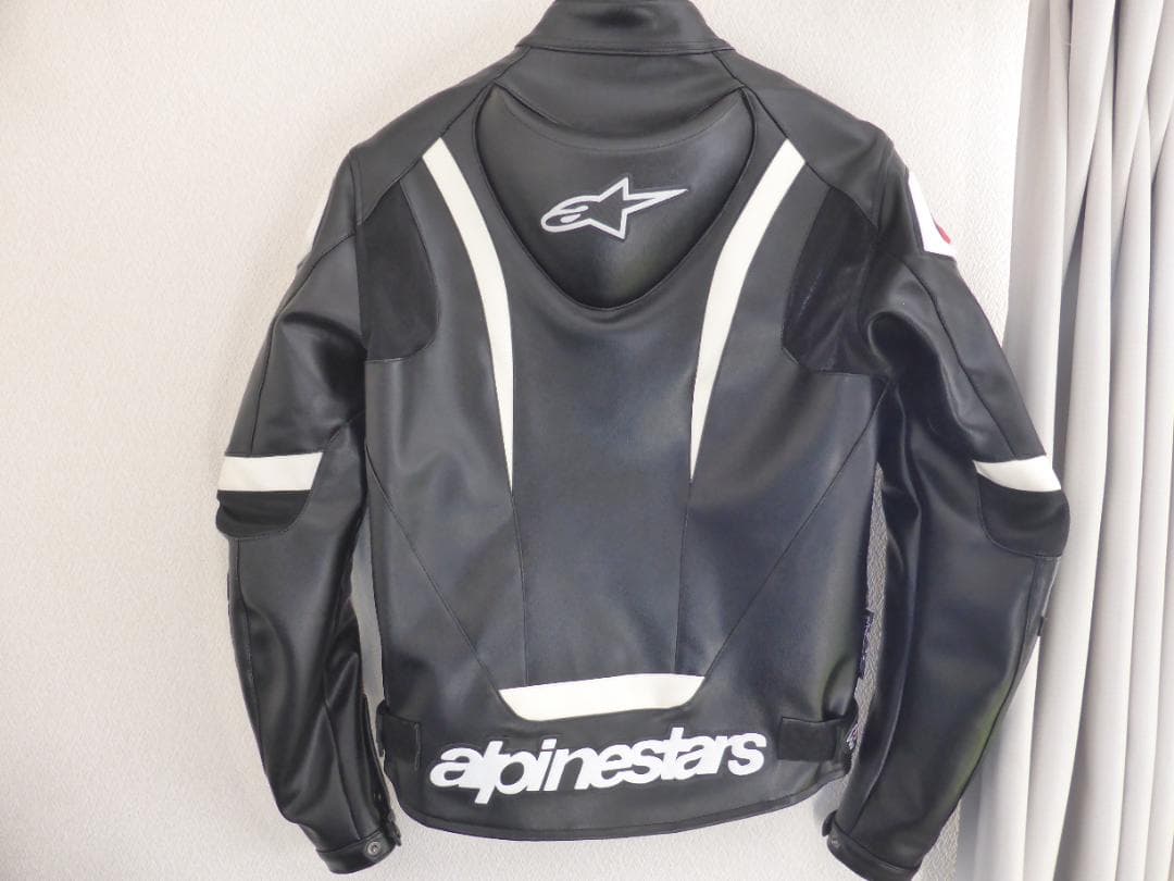 Alpinestars レザージャケット ブラック プロテクター付き PUレザー