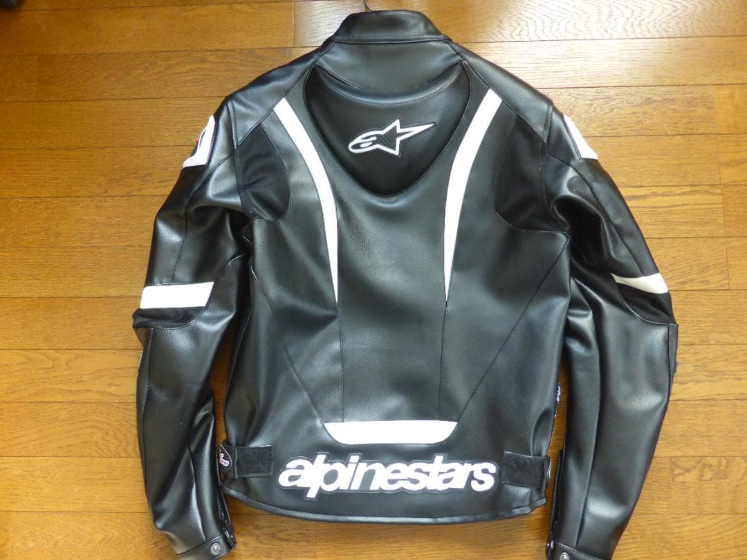 Alpinestars レザージャケット ブラック プロテクター付き PUレザー