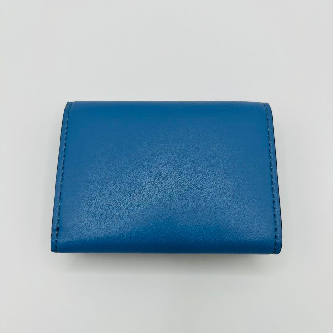 【極美品】FENDI フェンディ 三つ折り財布 コンパクトF バイカラー ズッカ
