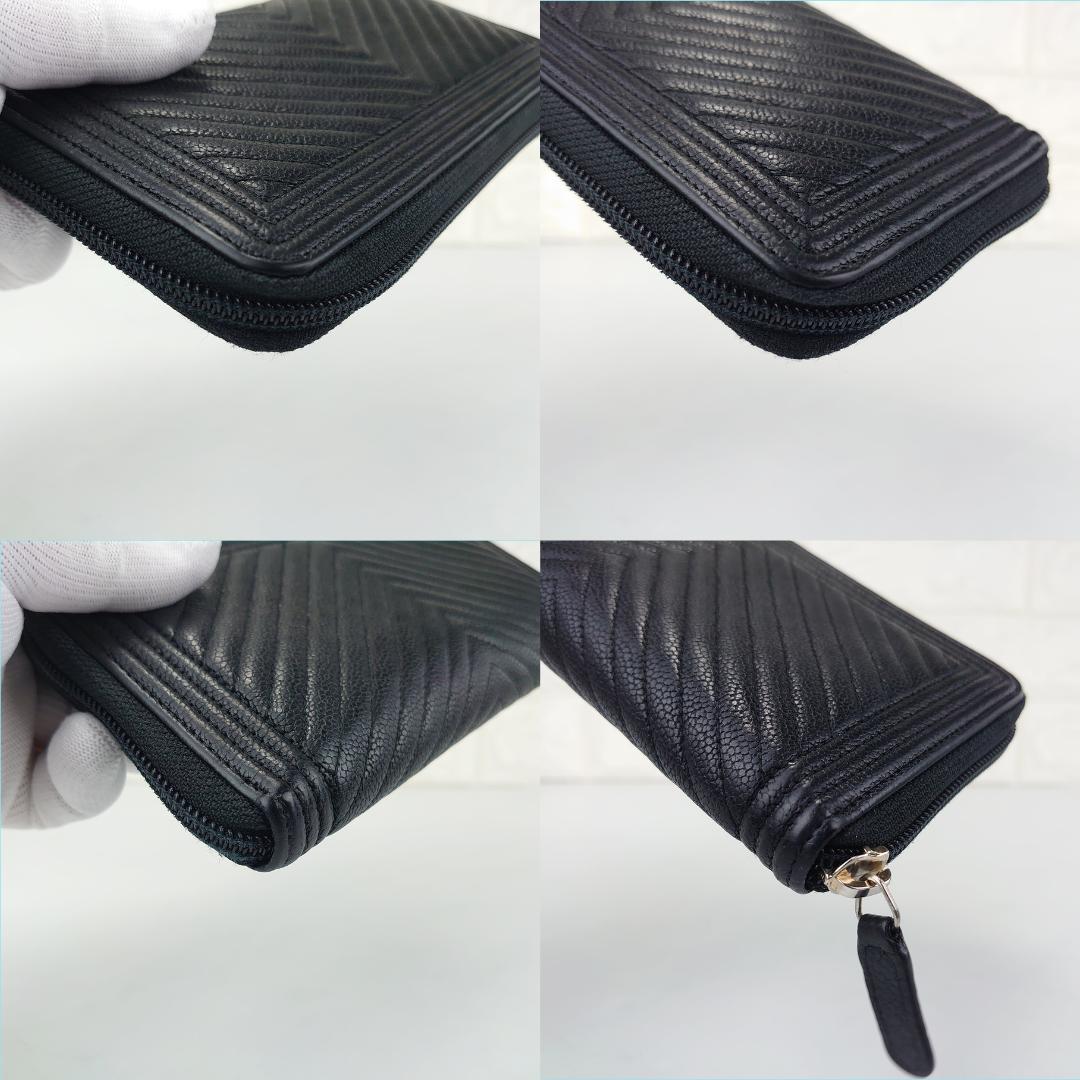 【morishoさま用】ボーイシャネル　ラウンドファスナー長財布　1210