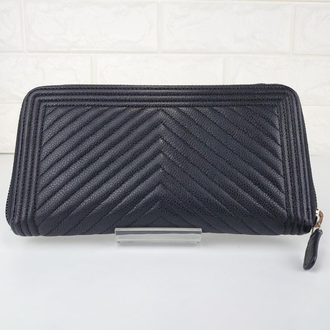 【morishoさま用】ボーイシャネル　ラウンドファスナー長財布　1210