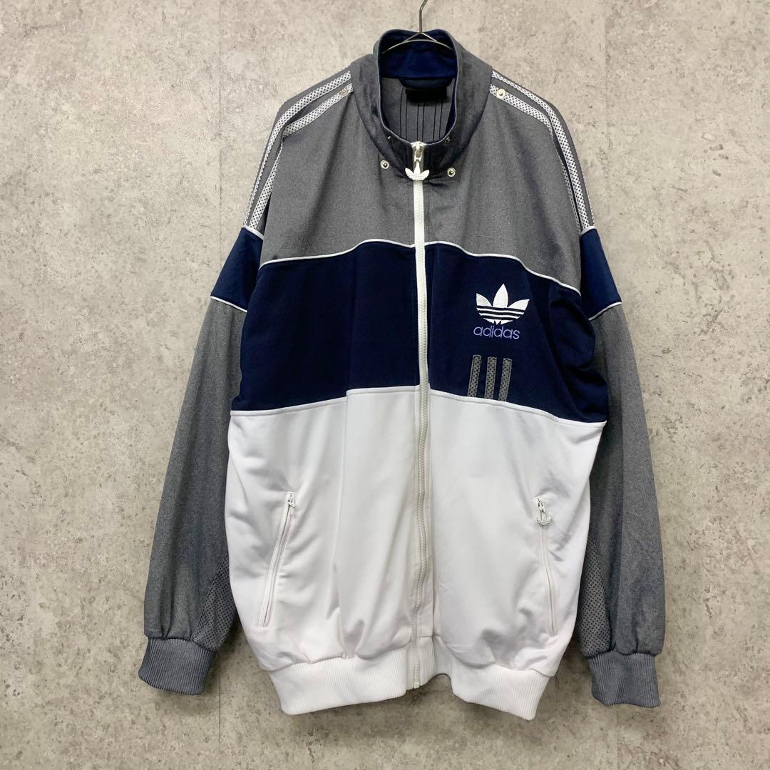 【レアXL☆EU輸入90s】アディダス トレフォイル両面刺繍トラックジャケット