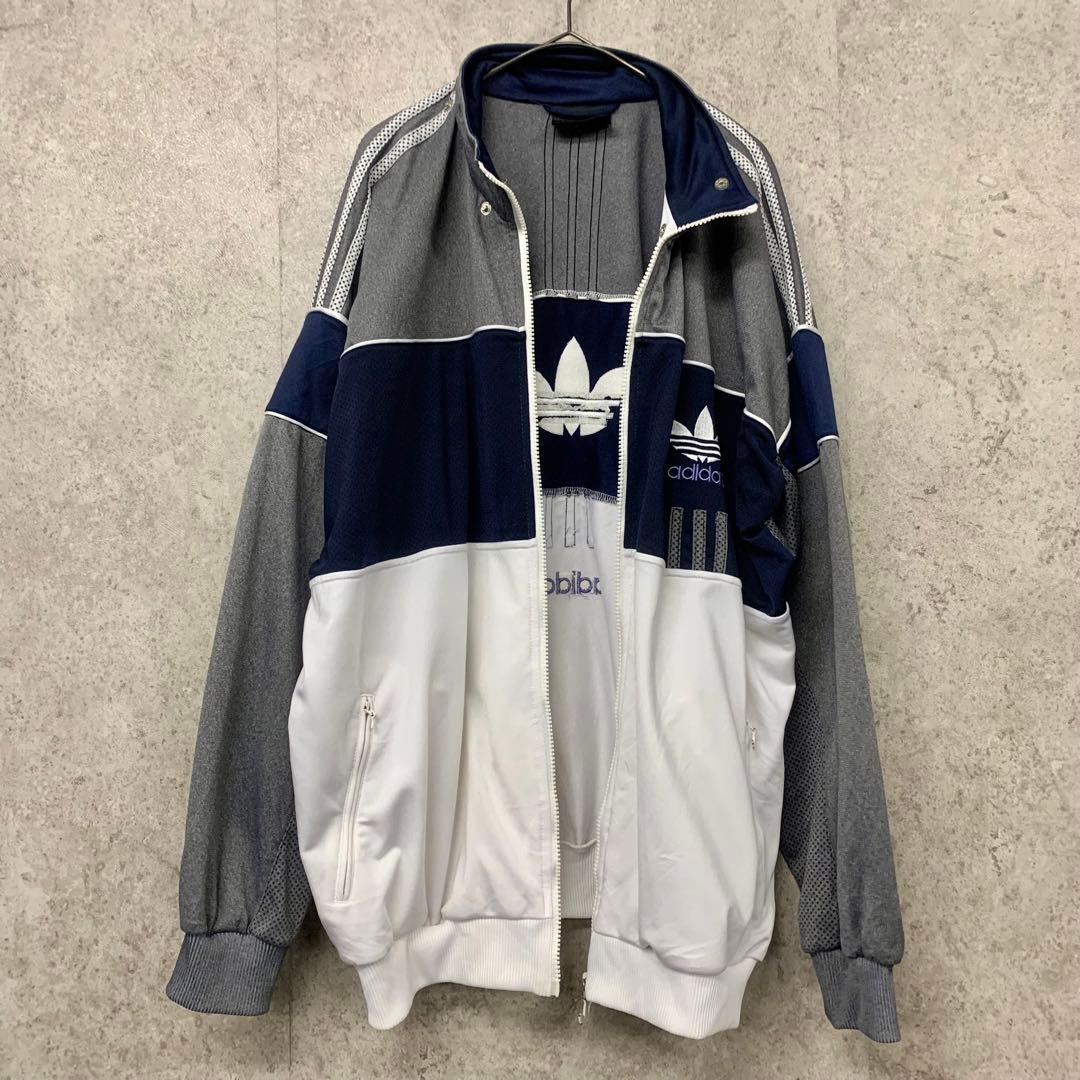 【レアXL☆EU輸入90s】アディダス トレフォイル両面刺繍トラックジャケット