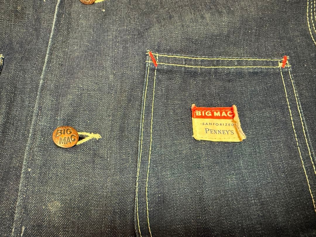 極上 60s ビッグマック カバーオール デニム 42相当 BIG MAC XL