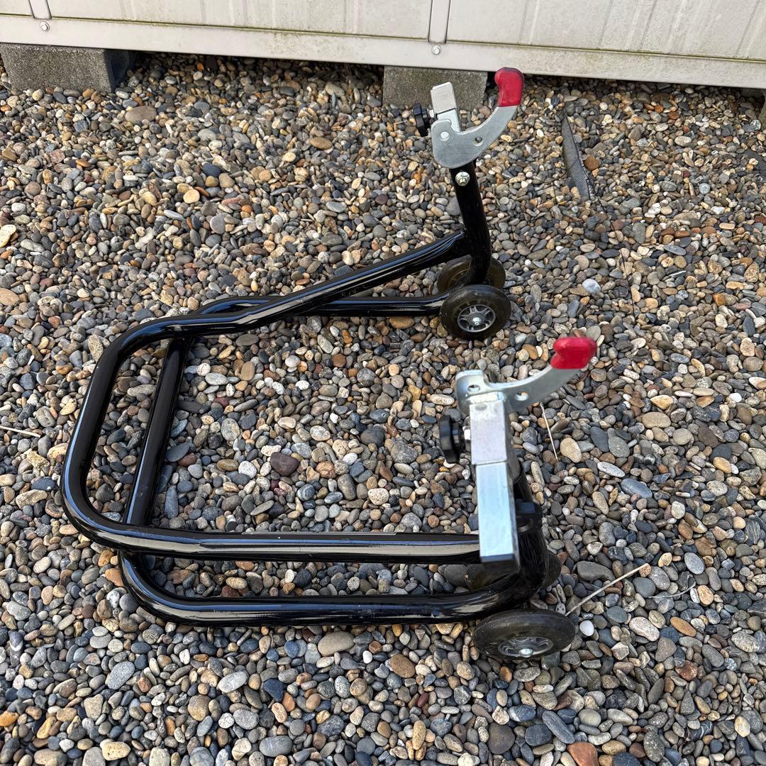 J•TRIP JT-125 BK メンテナンススタンド　ショートローラーV受け2