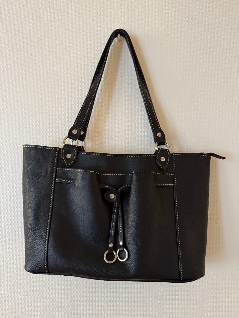 未使用に近い　本革　ブラック　トートバッグ