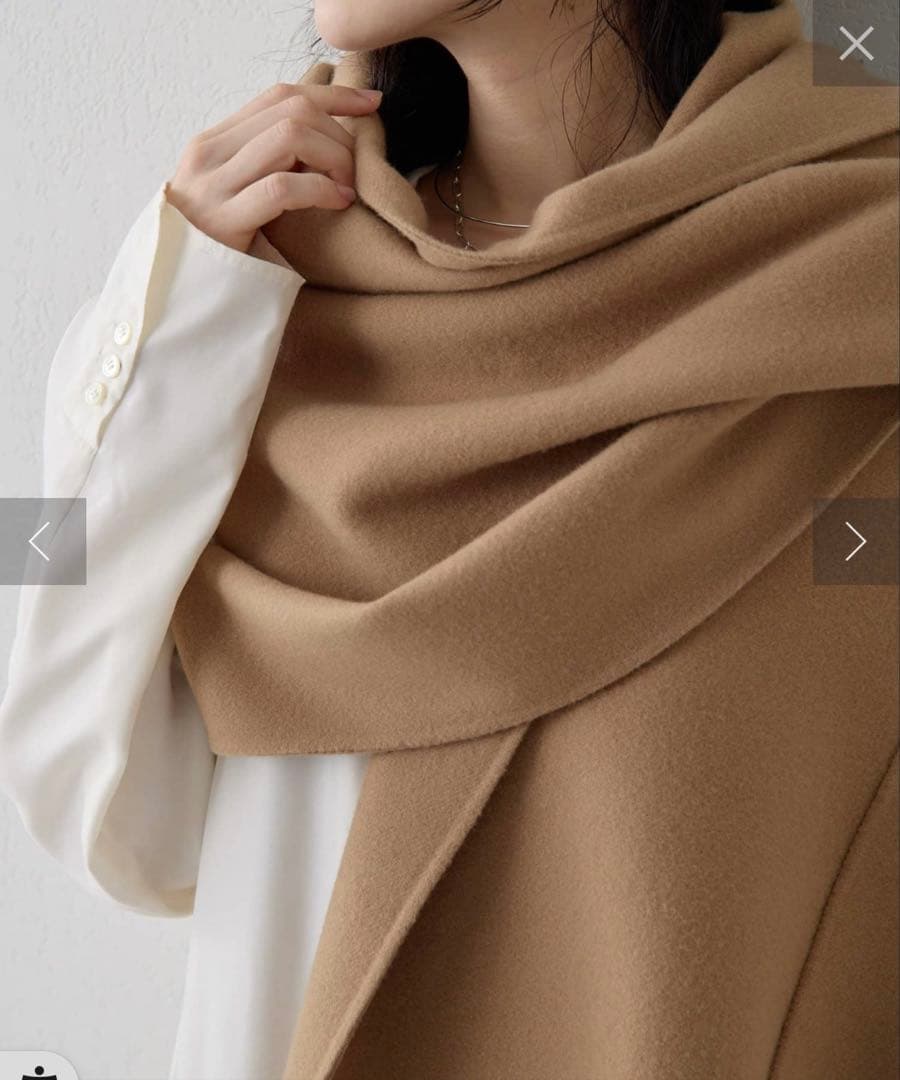 2025AW★ウィムガゼット リバーケープ キャメル　マフラー ストール