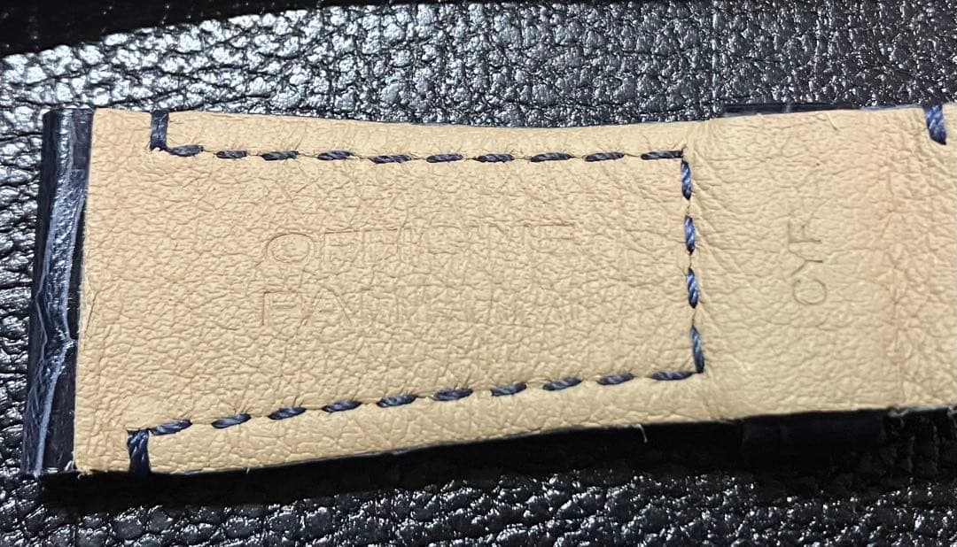 パネライ純正ストラップ 艶あり濃紺　シャイニーダークネイビー