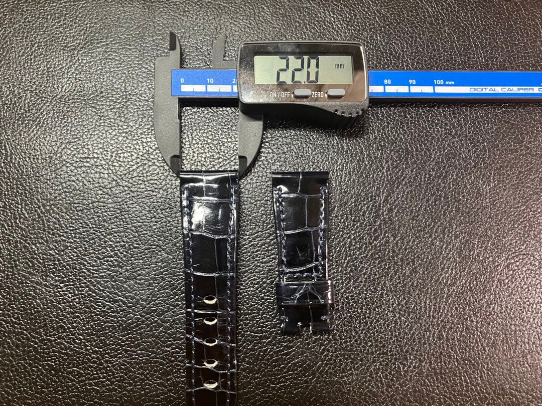 パネライ純正ストラップ 艶あり濃紺　シャイニーダークネイビー