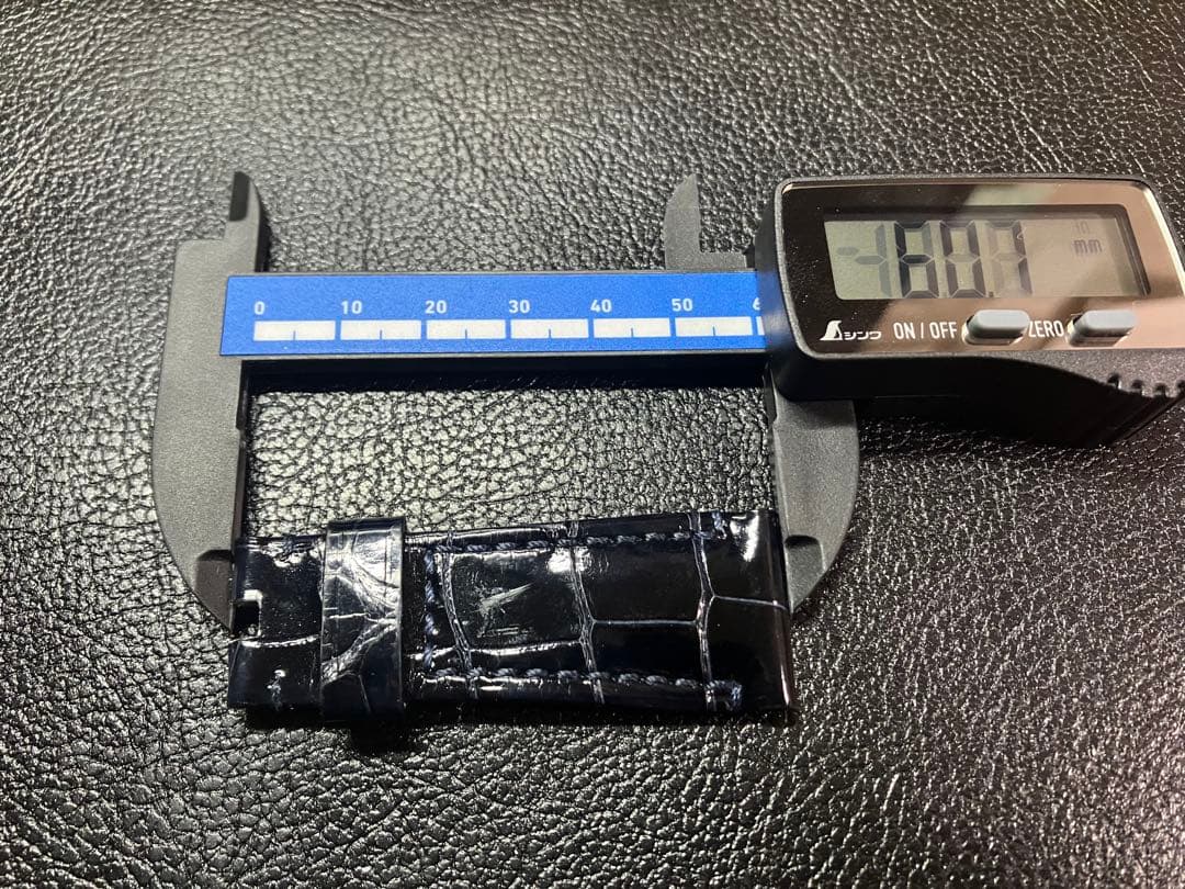 パネライ純正ストラップ 艶あり濃紺　シャイニーダークネイビー