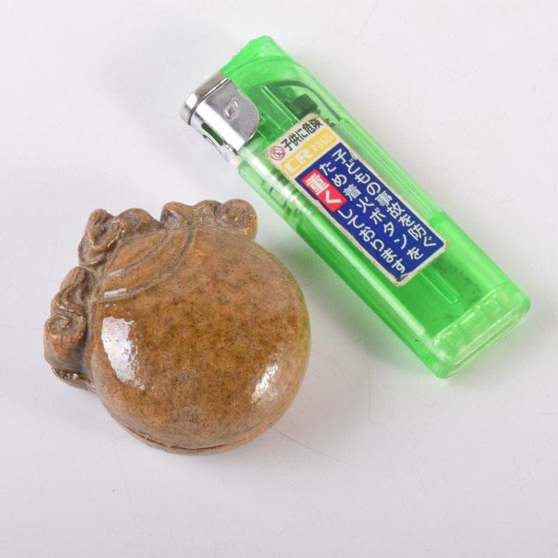 おーたぬフェスタ　茶道具　黄瀬戸　宝珠香合　時代箱　V　7206