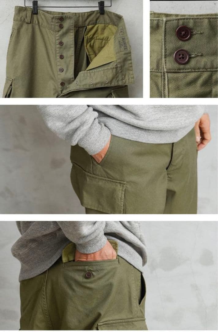新品WAIPER.inc フランス軍 M-47 カーゴパンツ 前期型