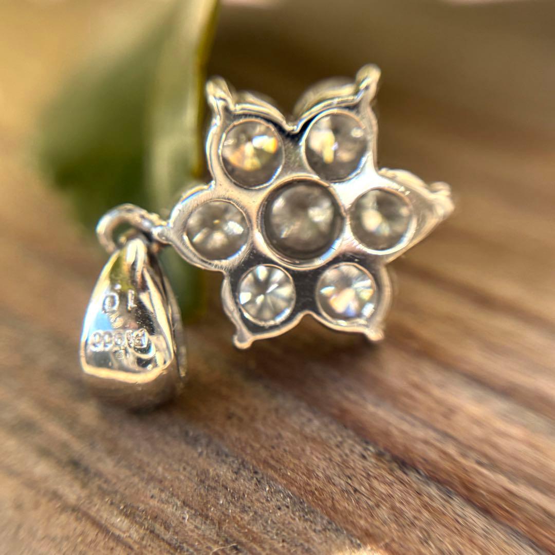 pt900 幸せのフラワー ダイヤモンド 1.0ct ペンダント トップ