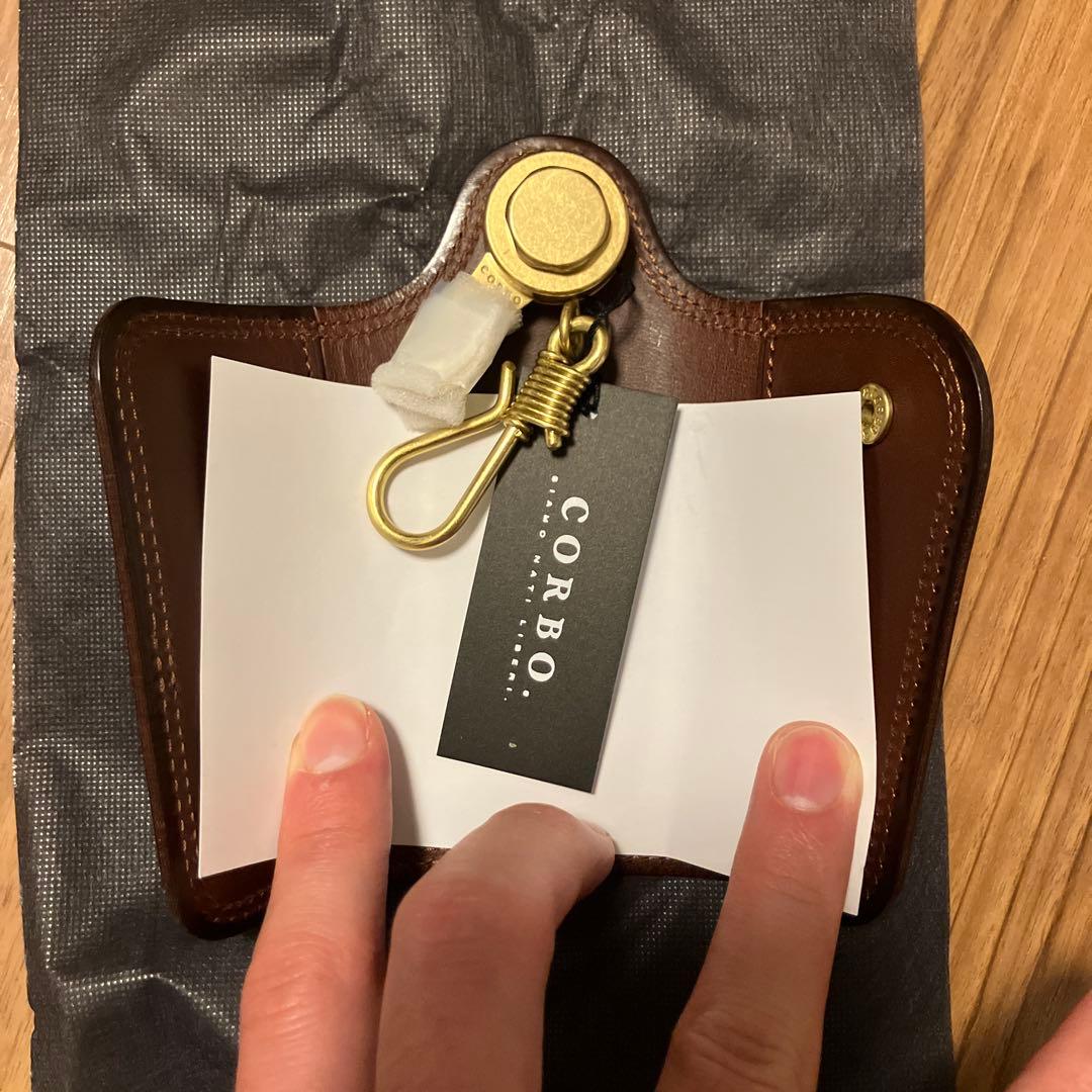 CORBO. レザー キーケース ブラウン 箱付き